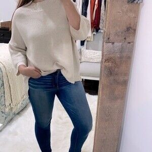 Cyrus tan knit sweater size 1X